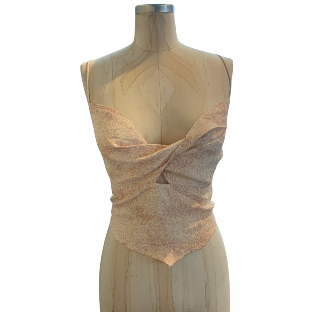 Free People Floral Crop Top Womens Size Large